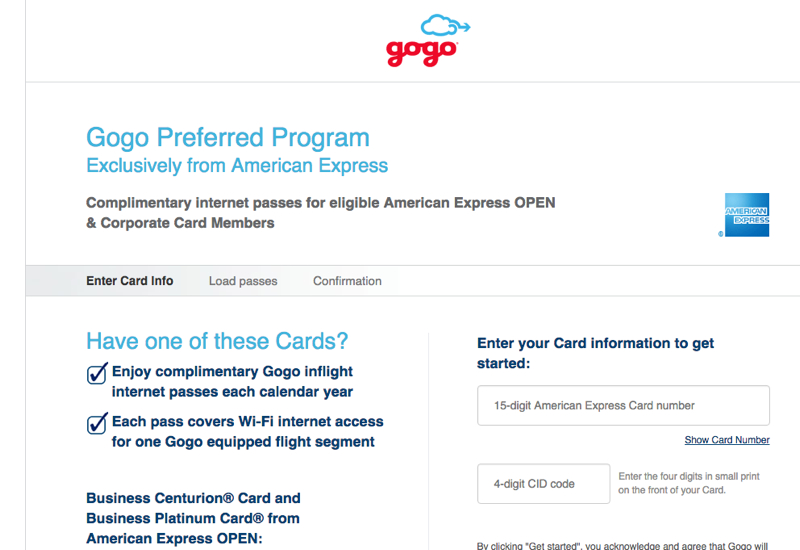 Free Gogo WiFi Passes with AMEX Business Platinum