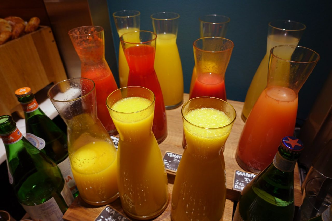 Fruit Juices, Hotel Amigo Breakfast, Brussels