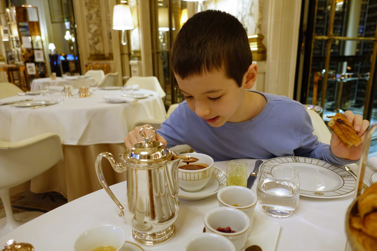 Trying Hot Chocolate at Le Meurice Paris