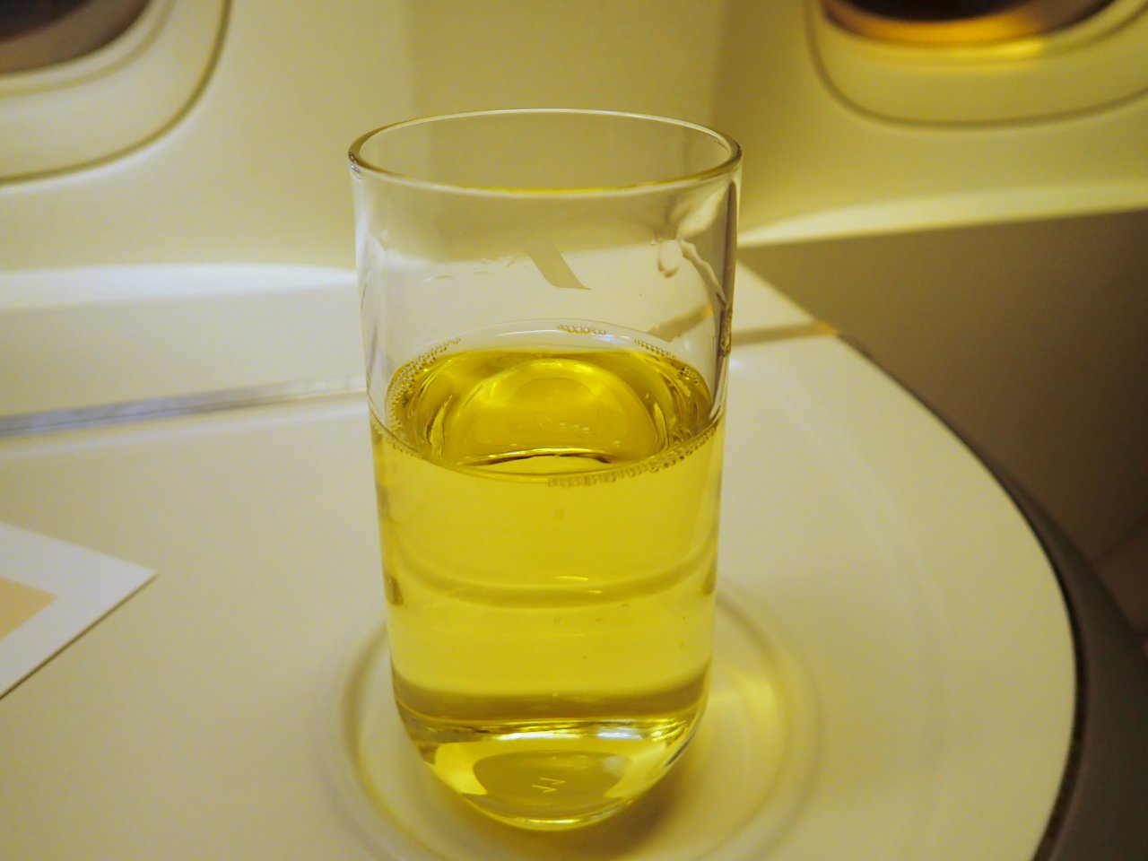 Air France Business Class Pre-Flight Champagne