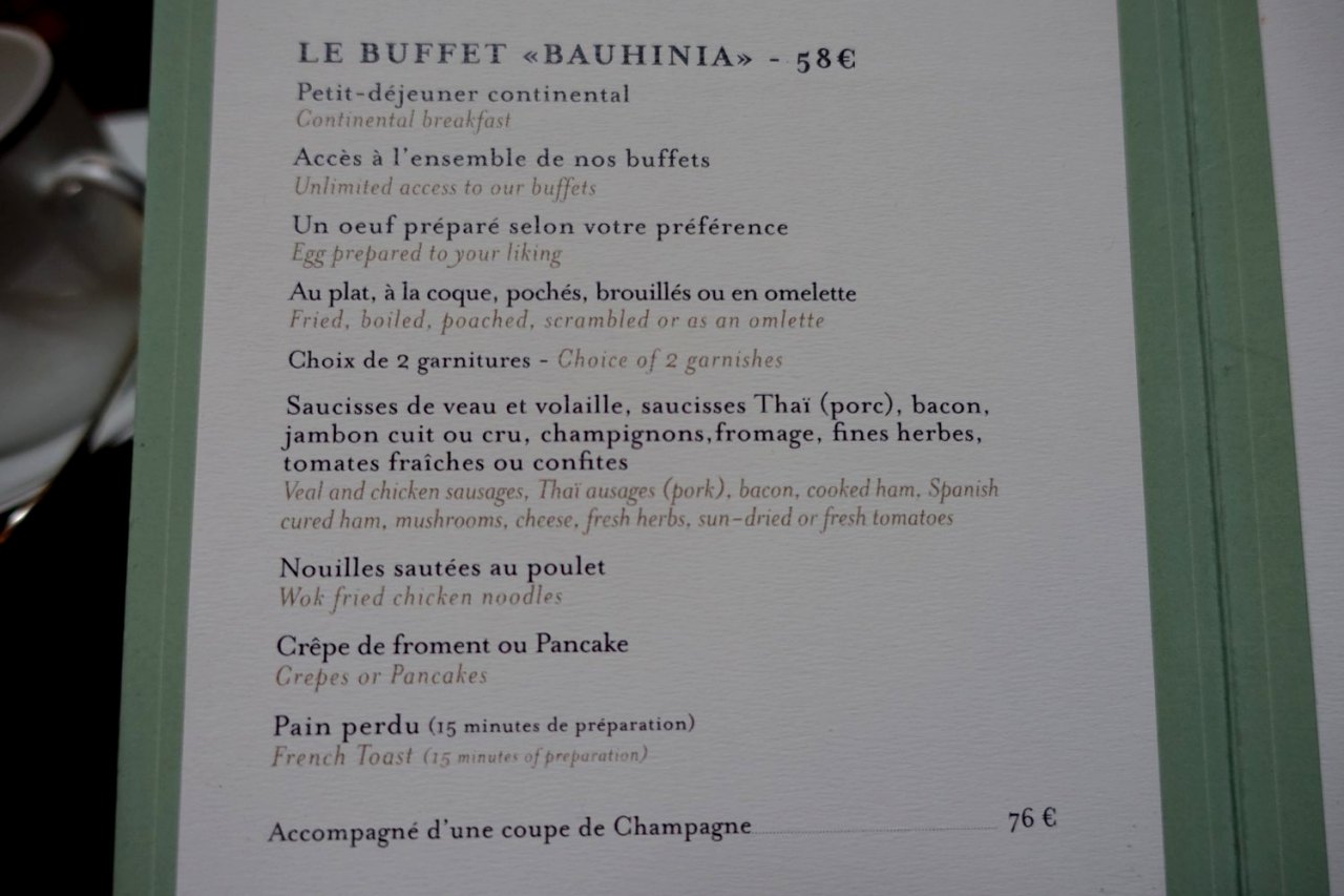 Shangri-La Paris-Menu-La Bauhinia Breakfast Buffet Menu