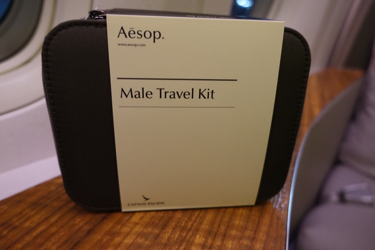 Review-Cathay Pacific First Class-Aesop Amenity Kit