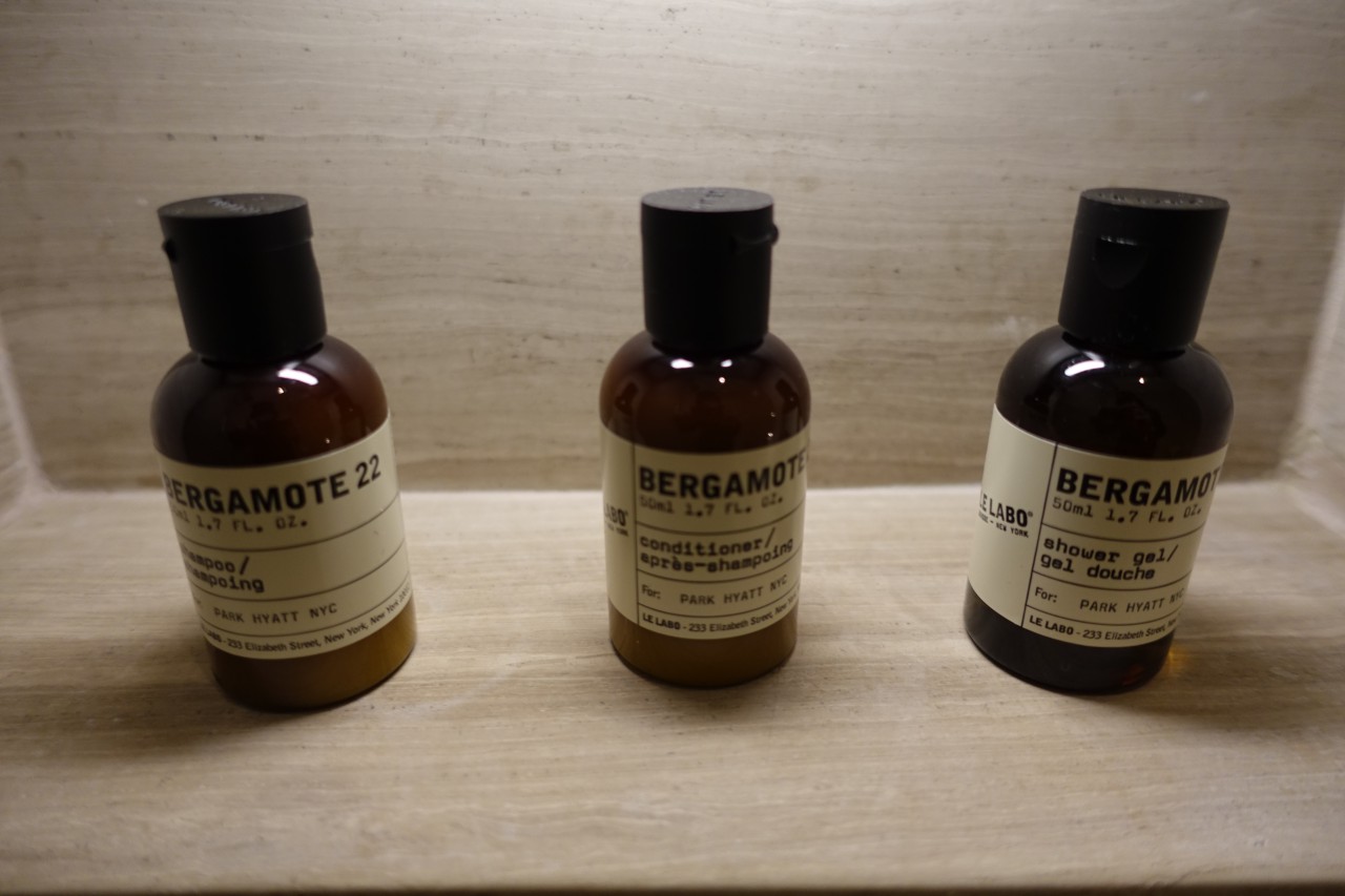 Review-Park Hyatt New York-Le Labo Bergamote 22 Bath Products