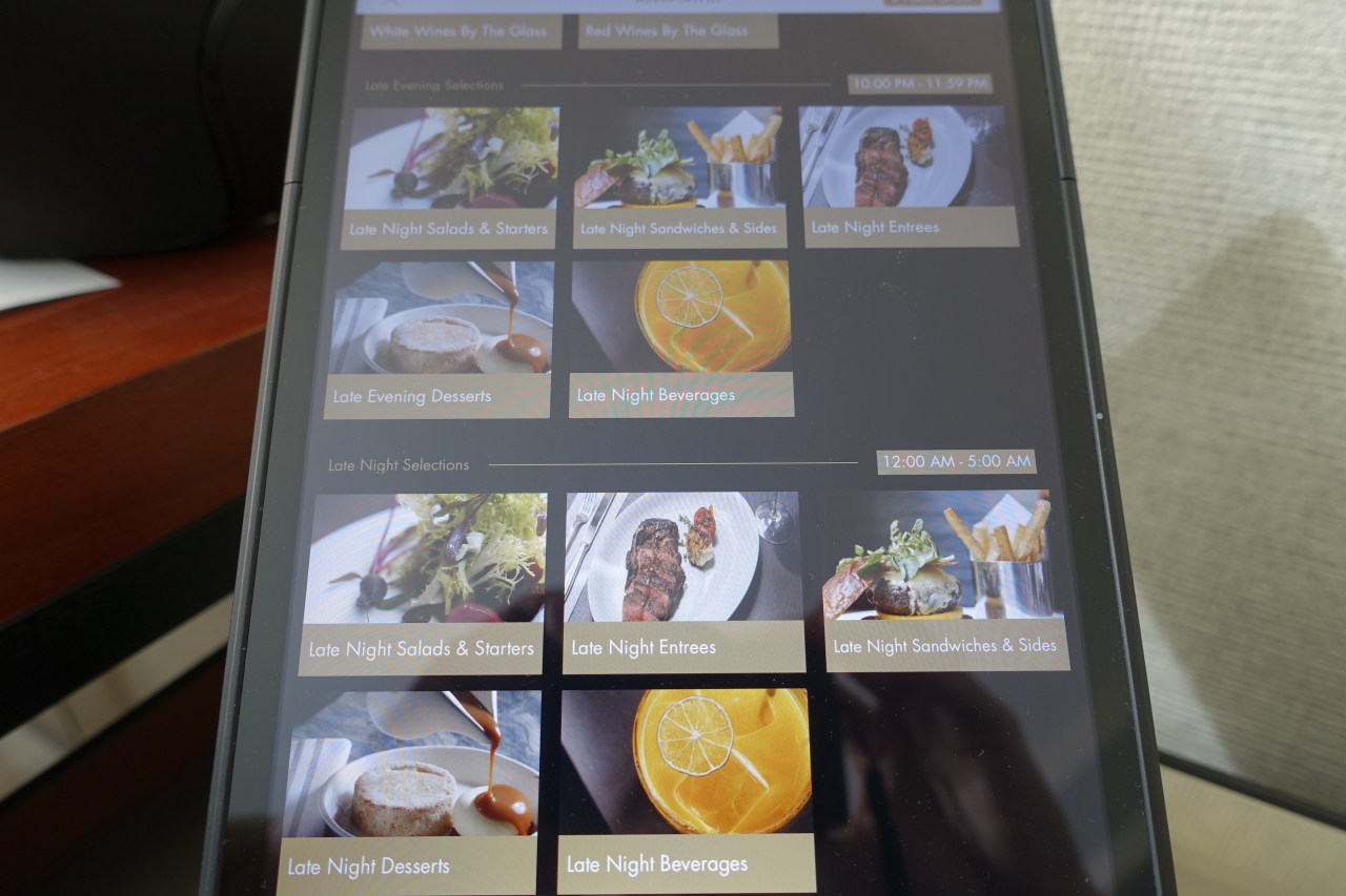 Review-Park Hyatt New York-Order Room Service via Tablet