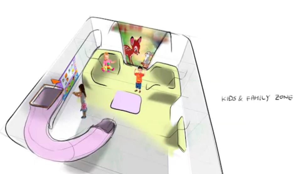 Airbus Beds in Airplane Cargo Hold-Kids Play Room