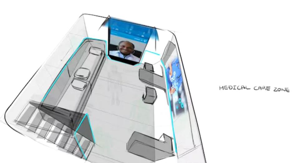 Airbus Beds in Airplane Cargo Hold-Medical Care Room