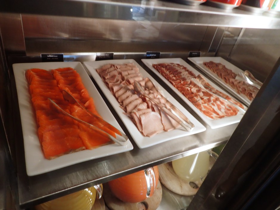 Grand Hyatt Tokyo Grand Club Breakfast Buffet-Smoked Salmon and Cold Cuts