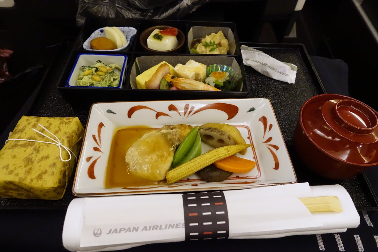 JAL Business Class Review-767-300-Japanese Meal