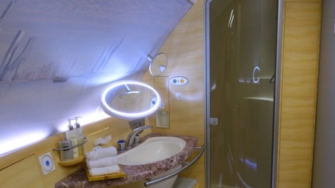 Emirates First Class Shower
