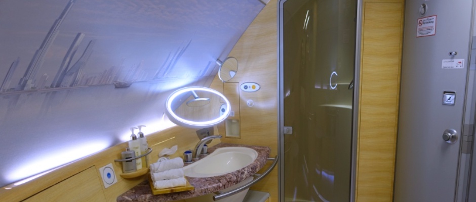 Emirates First Class Shower