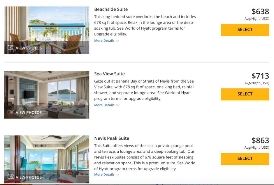 Park Hyatt St Kitts-Hyatt Prive-4th Night Free Suites