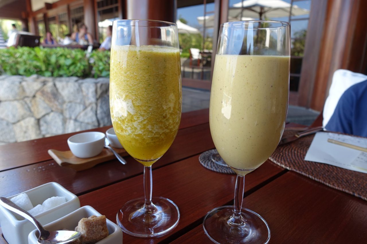 Amanpulo Review-Breakfast Juices Smoothies