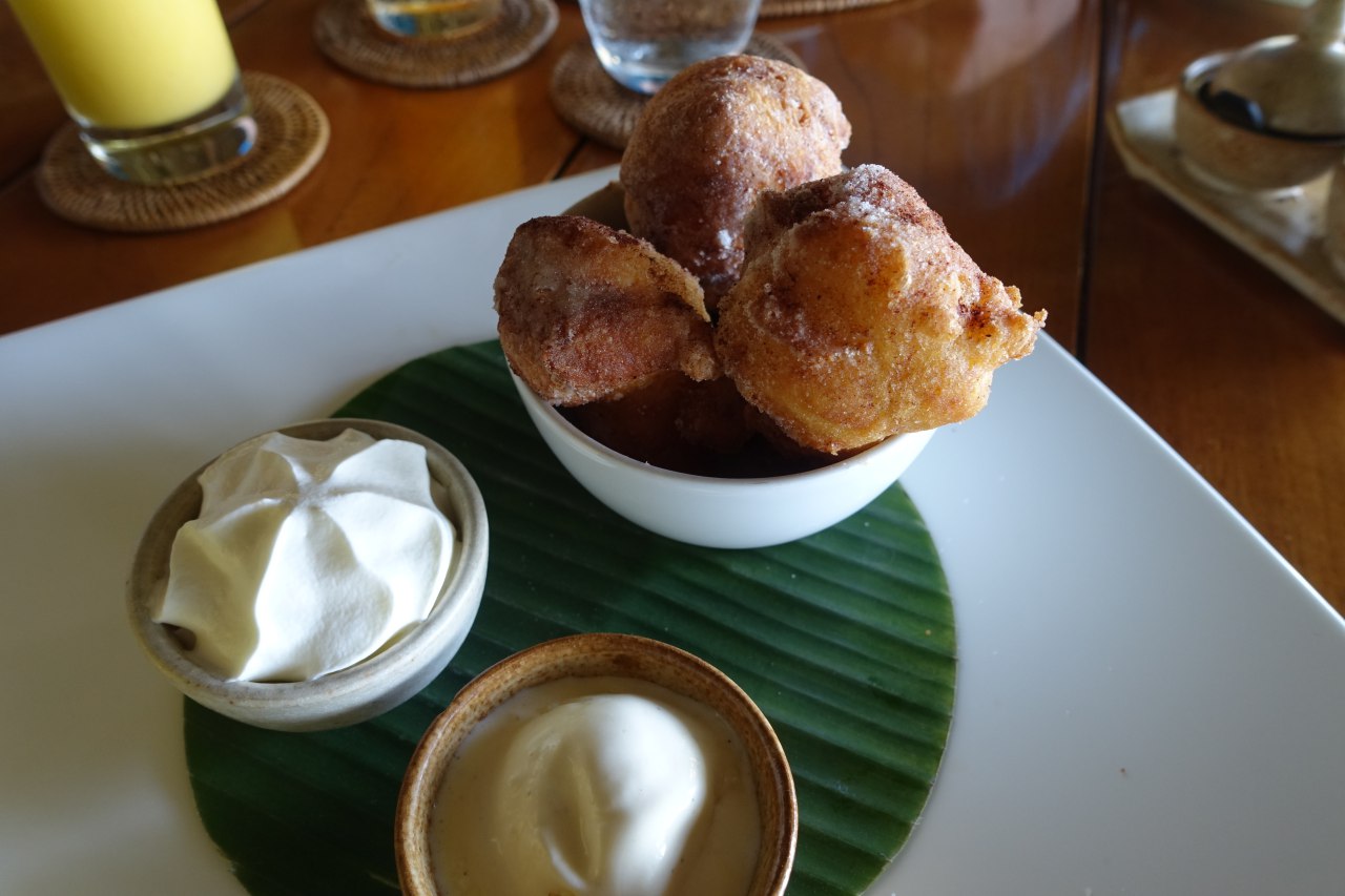 Amanwana Review-Breakfast-Doughnuts with Cardamom Cream