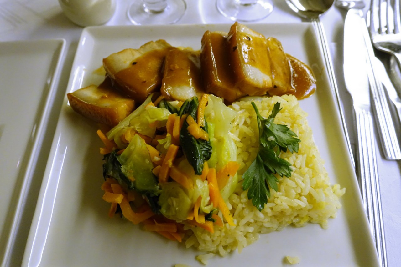 Review-Singapore Airlines Business Class Pork Ribs