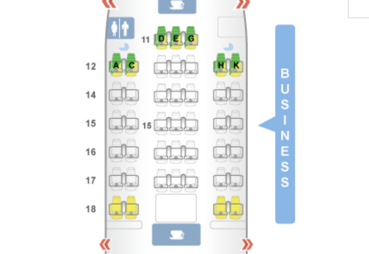 Review-Cathay Pacific 777-300 Regional Business Class Seat Map