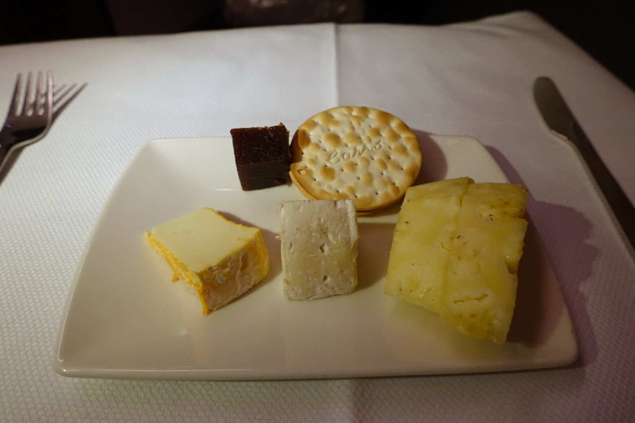 Cathay Business Class HKG-JFK-Cheese Plate