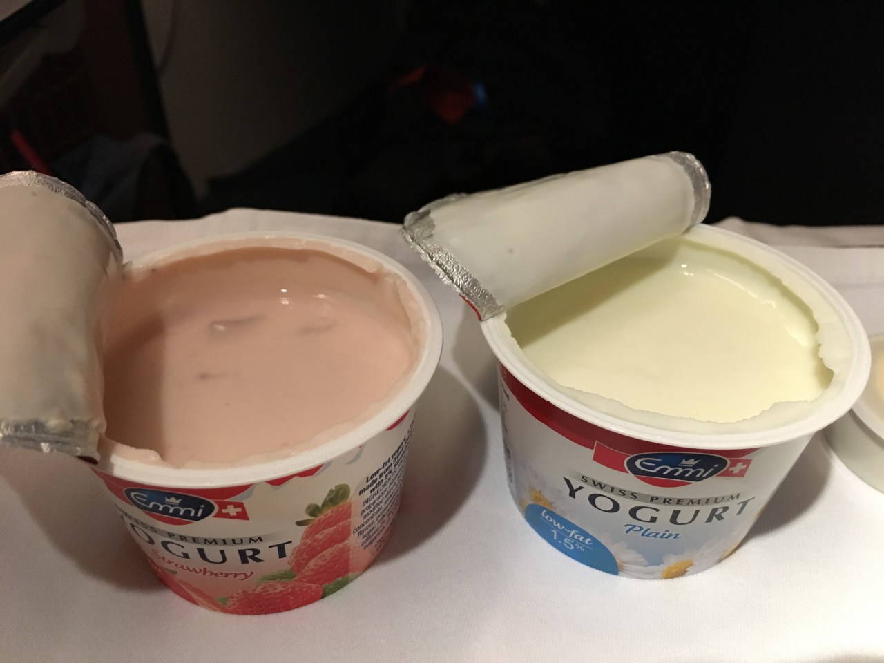 Cathay Pacific Business Class Review-Emmi Yogurt