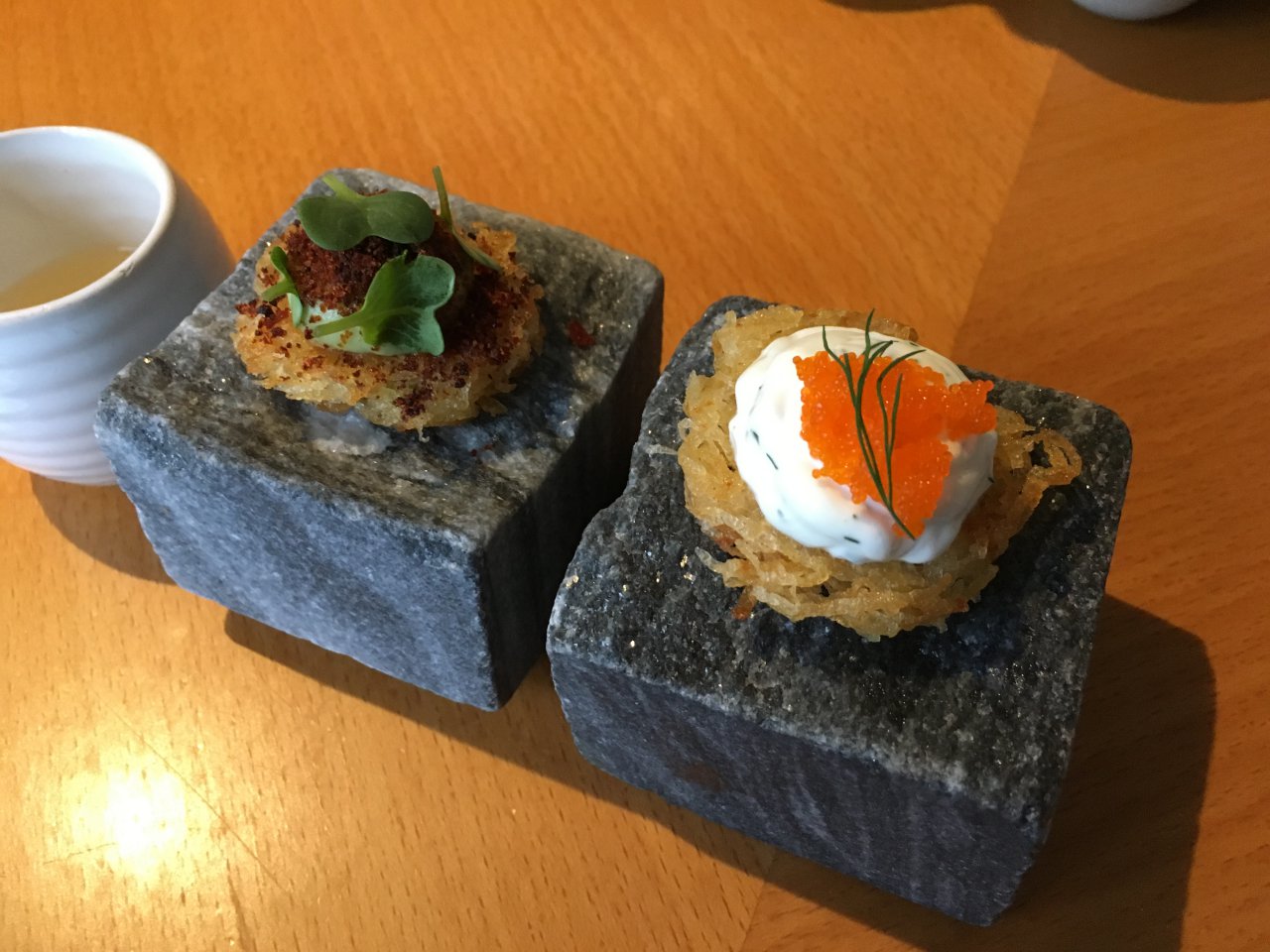 Review-Field Restaurant Prague-Amuse Bouche-Potato Cake with Caviar