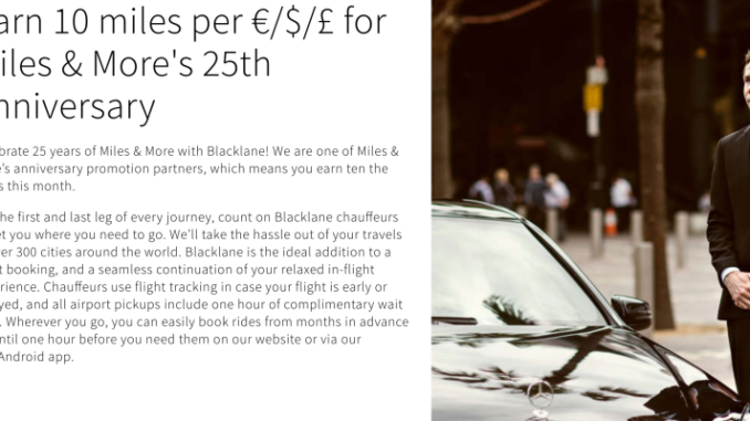 10X Lufthansa Miles-Blacklane