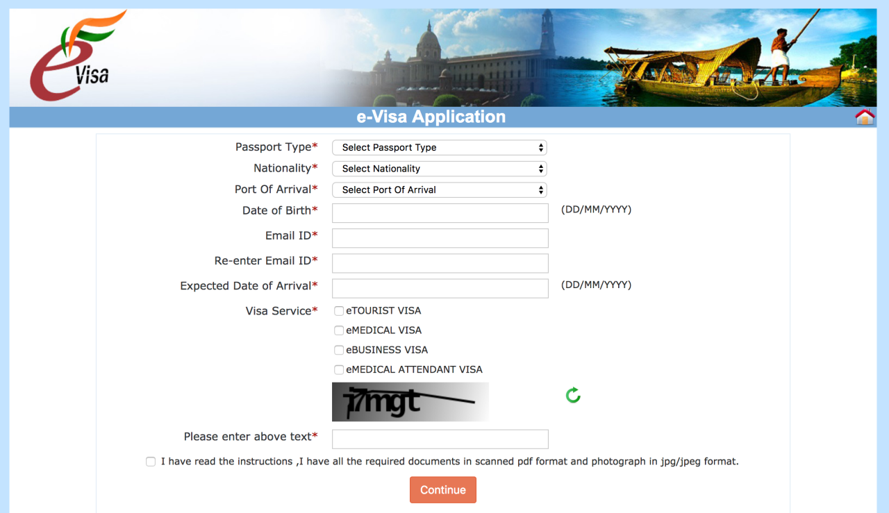 India E-Visa Application