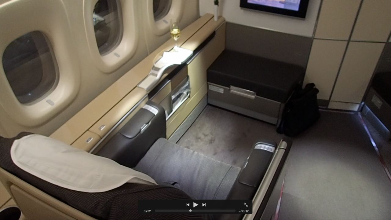 Review-Lufthansa First Class Seat 1A on 747-8