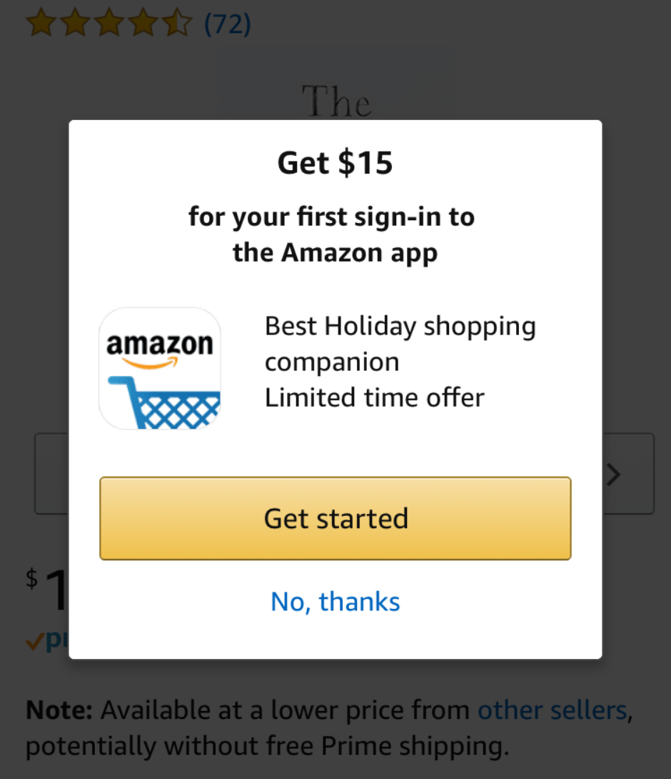 Amazon App-$15 Off $30
