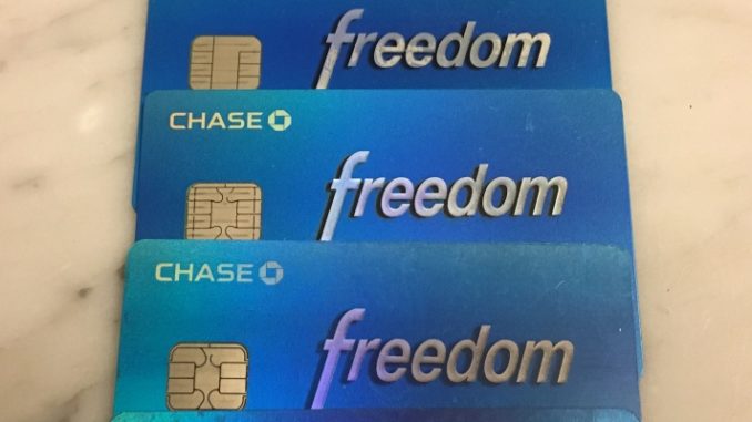 Chase Freedom 5X Calendar 2019-Gas-Drugstores-Tolls