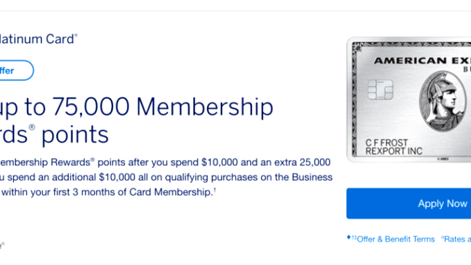 75K AMEX Business Platinum-Before Annual Fee Increases to 595