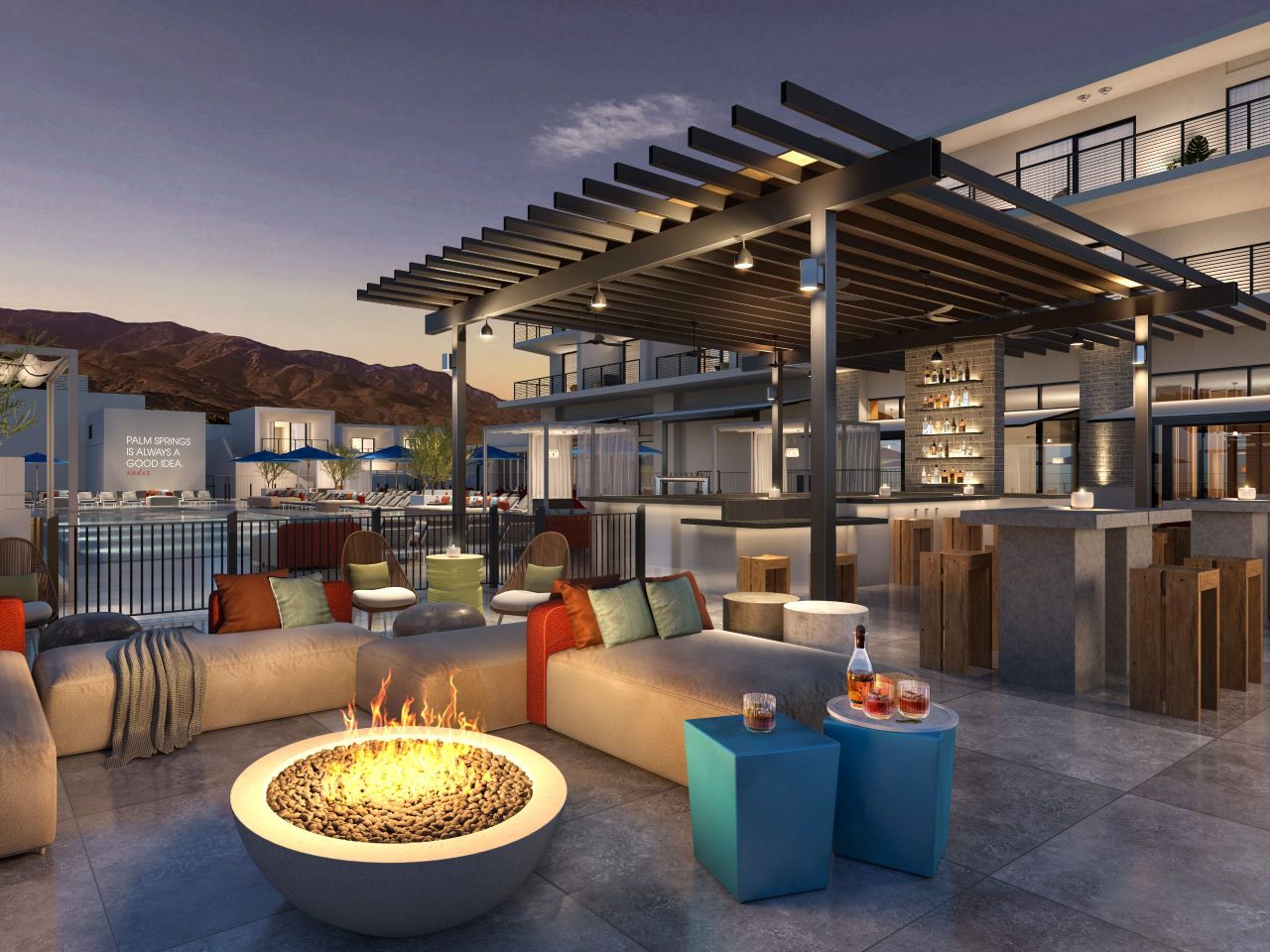 Andaz Palm Springs to Open Fall 2019-Outdoor Lounge
