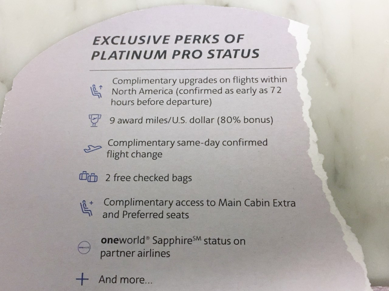 Free AA Platinum Pro Status Benefits