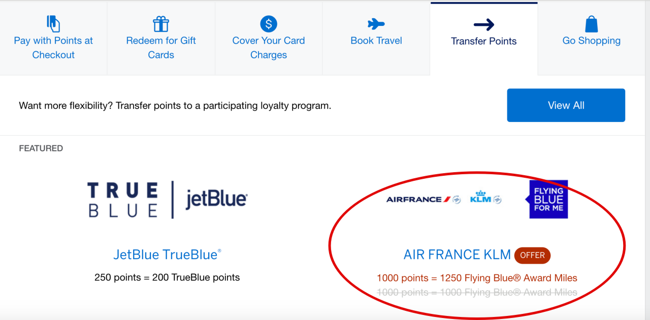AMEX Transfer Bonus 25 for Air France KLM FlyingBlue