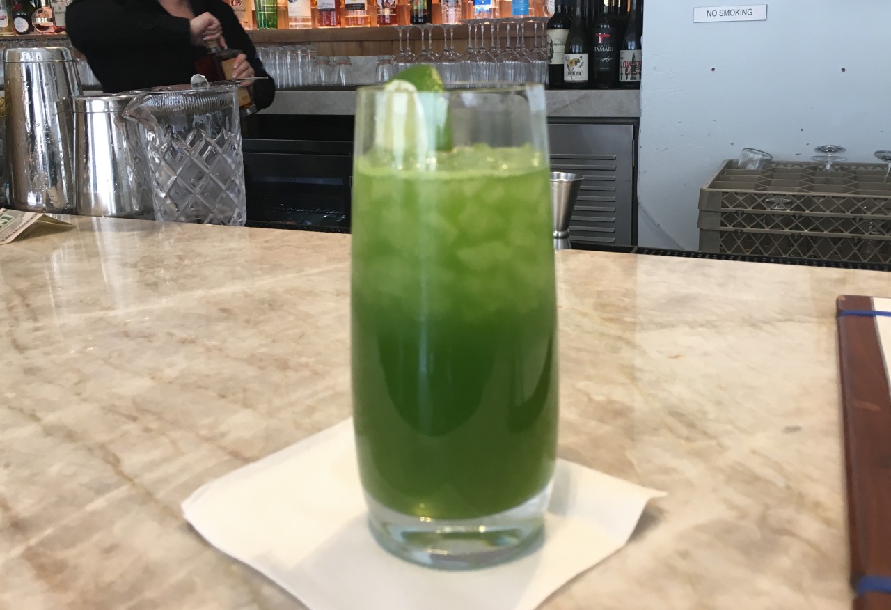 AMEX Centurion Lounge Overcrowded After Policy Change-Centurion Lounge Seattle-Matcha Tonic