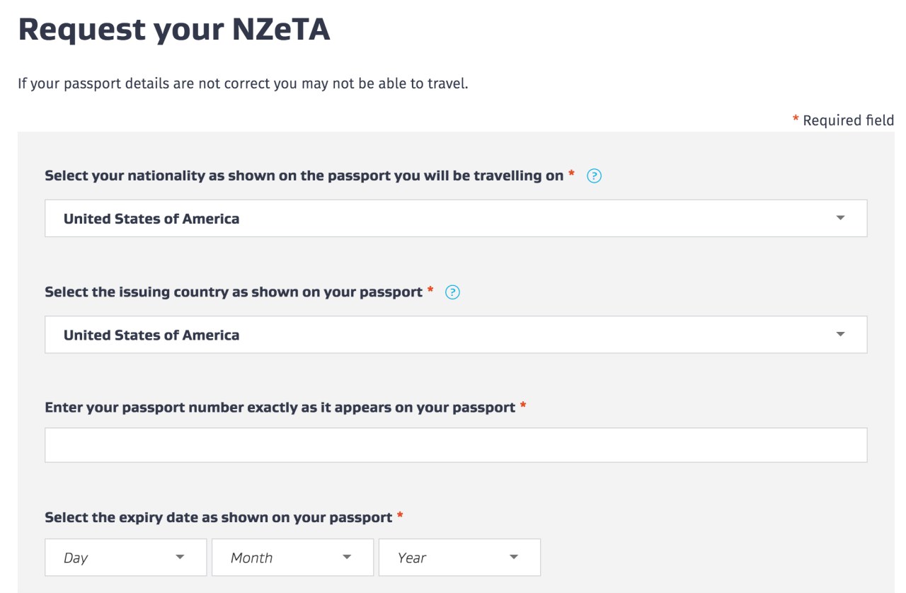New Zealand ETA Application
