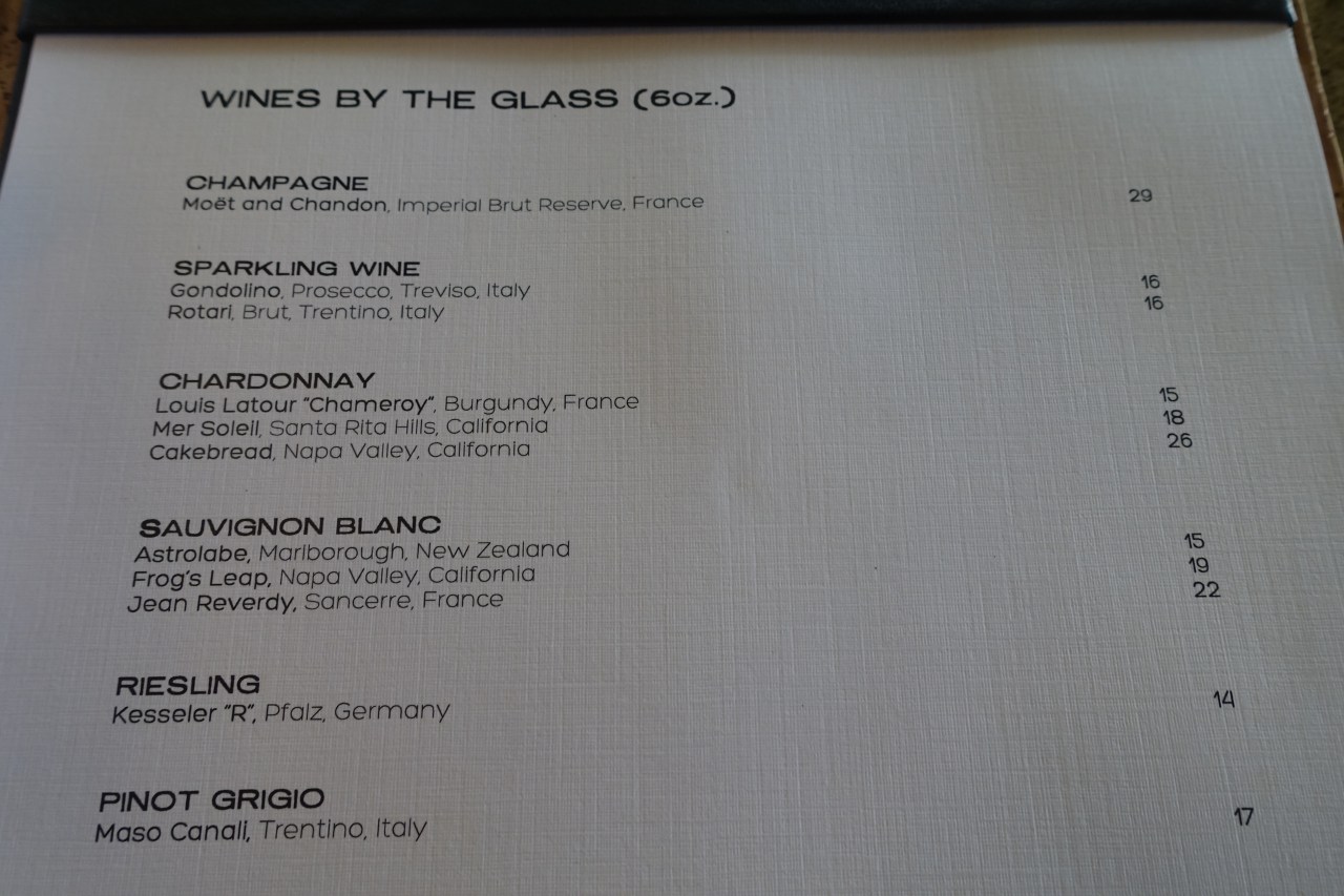 Review-Ko Restaurant Maui Wailea-Wine List-By the Glass