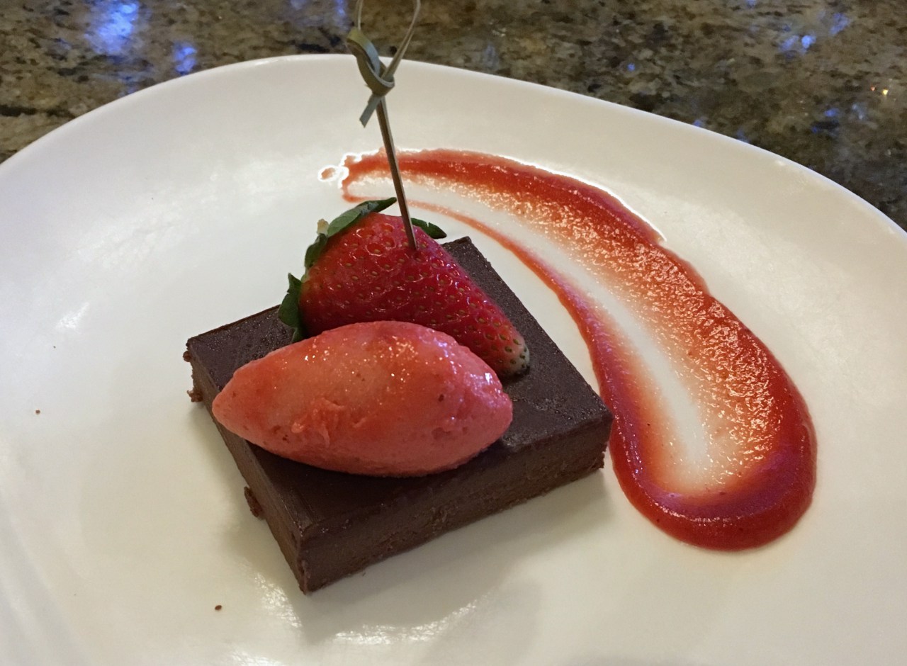 Review-Ko Restaurant Wailea-Fairmont Kea Lani-Baked Chocolate-Strawberry Sorbet