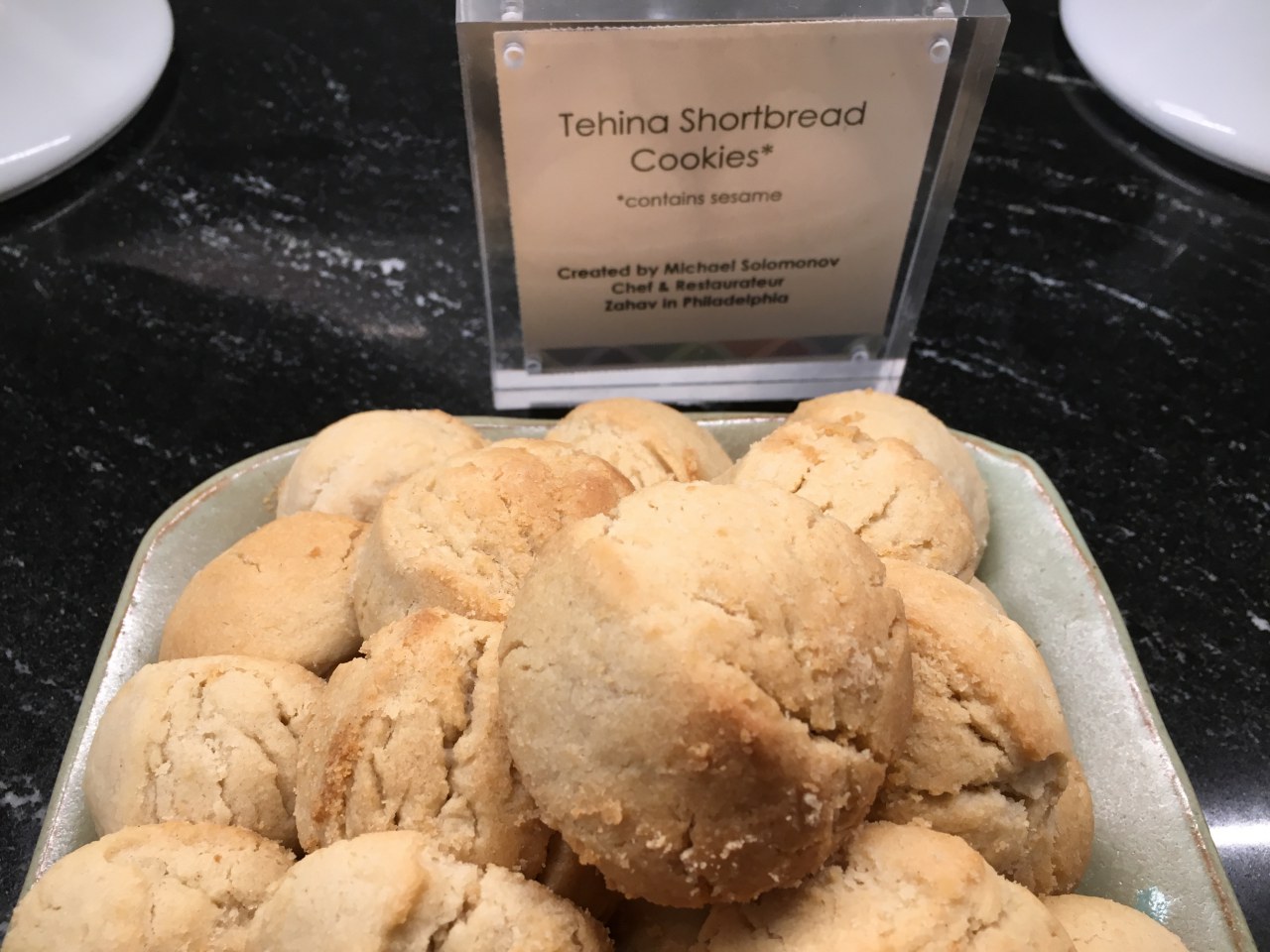 Tehina Shortbread Cookies-Centurion Lounge Philadelphia Review