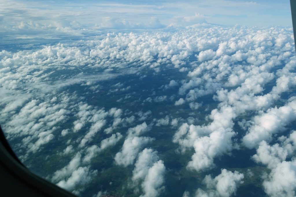 Cumulus Clouds, Coastal Aviation Flight