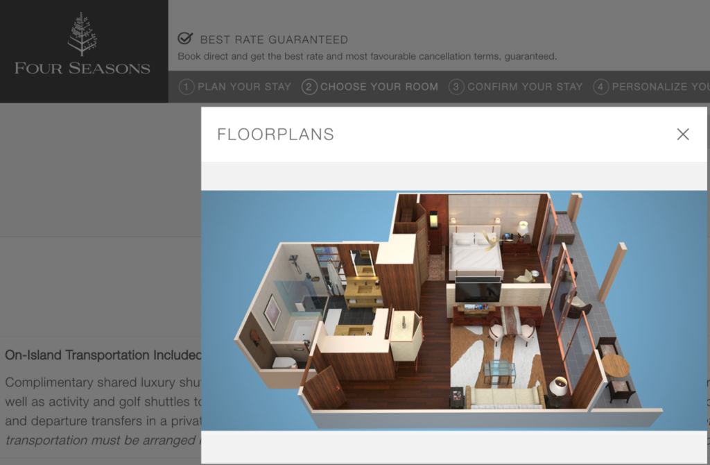 Hotels Should Provide Room Floor Plans on Their Web Site