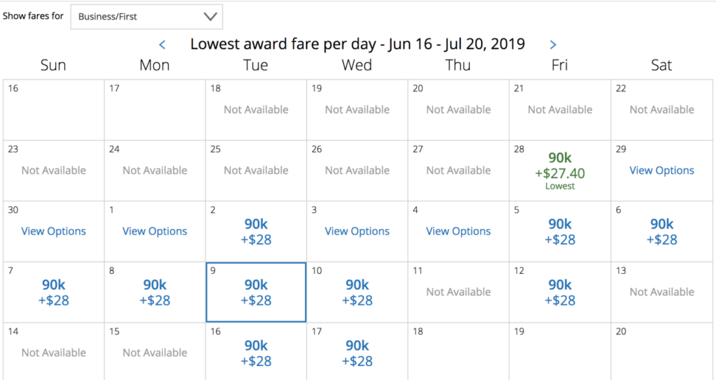 Air New Zealand Business Class Award Space Summer 2019 for 2 People LAX-AKL