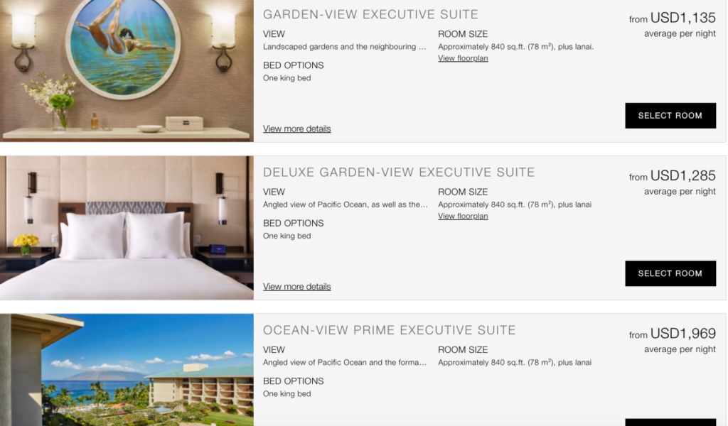 Four Seasons Maui at Wailea Double Resort Credit Offer for Suites