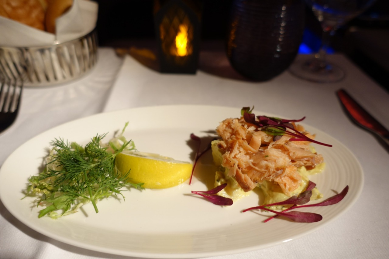 Hot Smoked Salmon Appetizer, Qatar Business Class Review