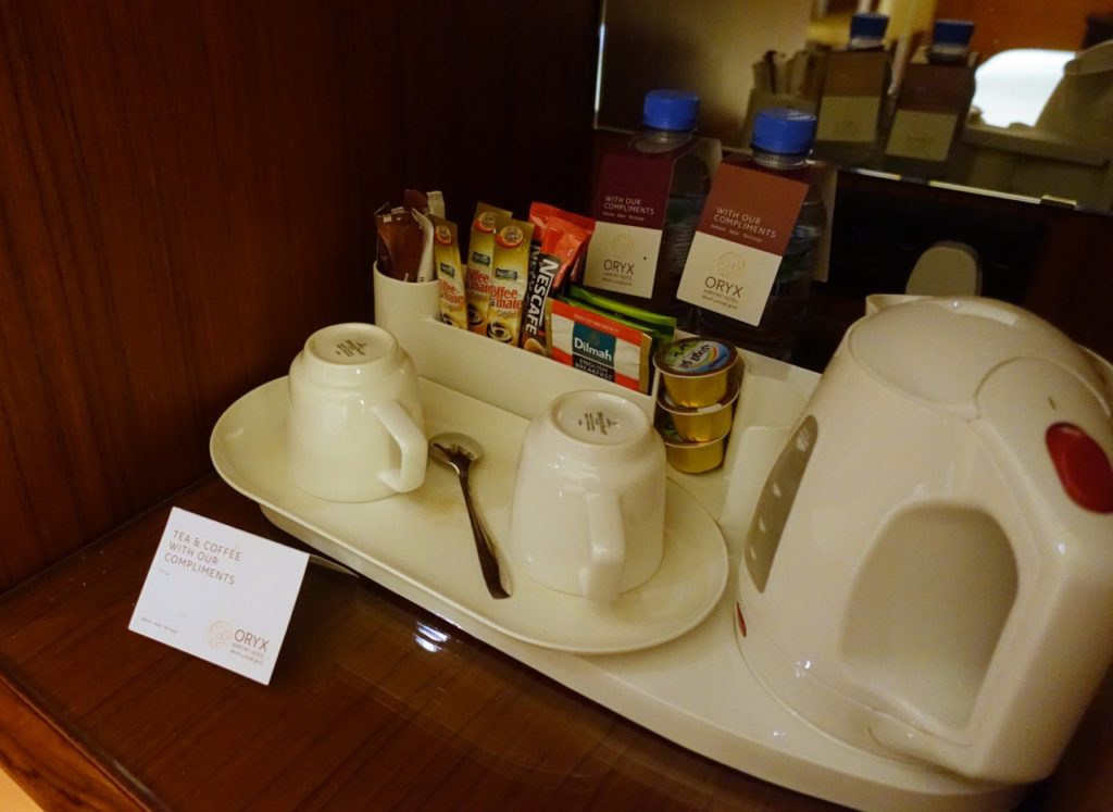 Bottled Water, Tea, Coffee at Oryx Doha Airport Hotel