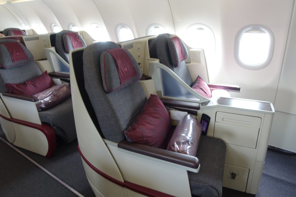 Qatar Airways A320 Business Class Review-Seat