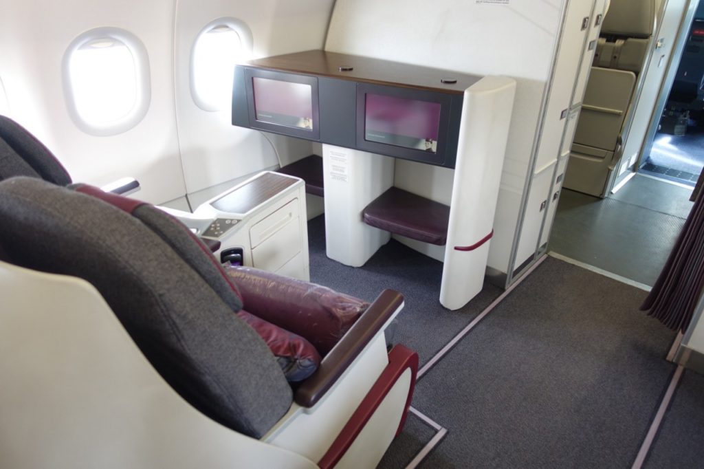 Qatar Business Class A320 Review-Seats 1A 1C