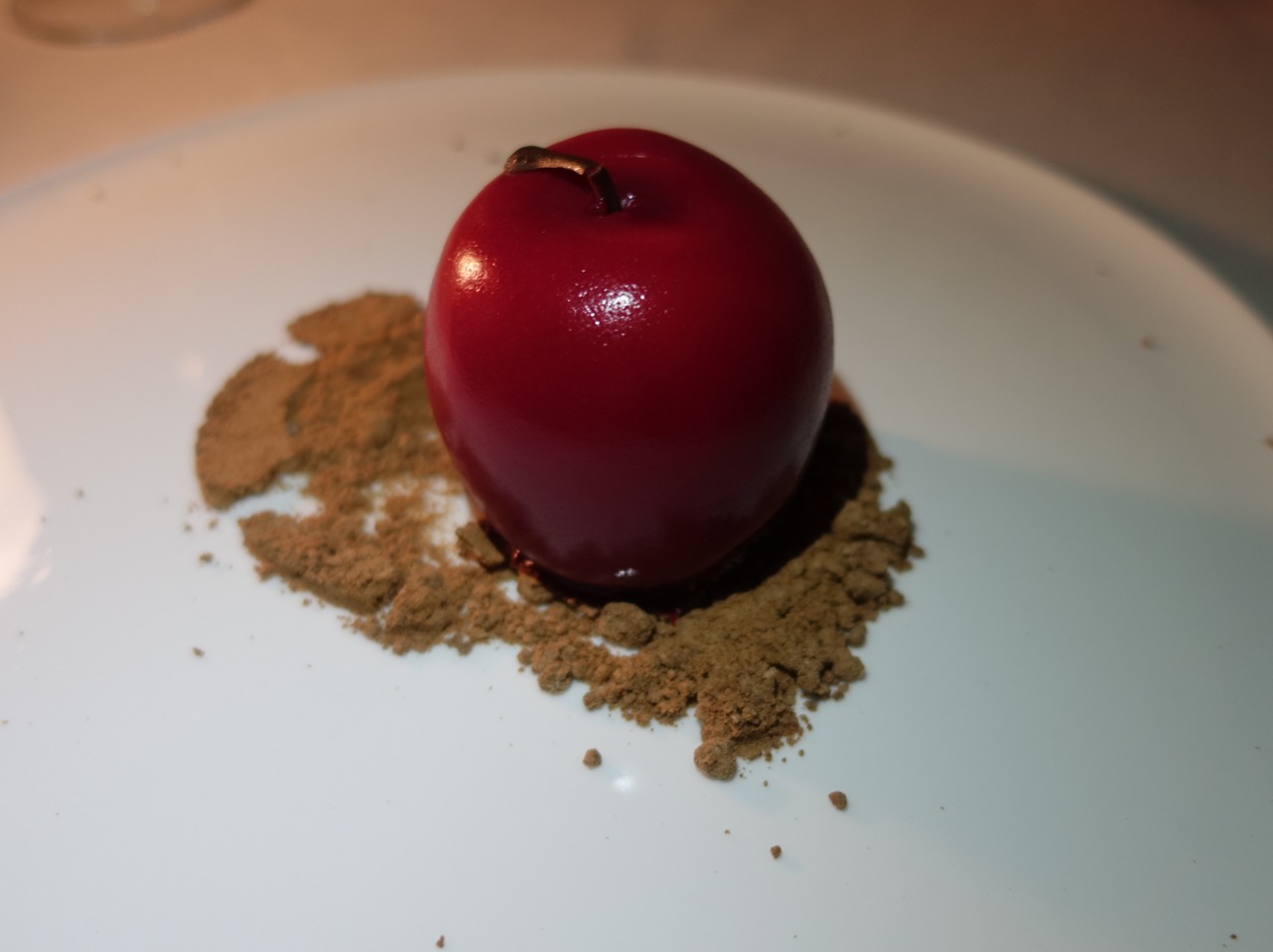 Cherry Dessert, Aragu Restaurant Review, Velaa, Maldives