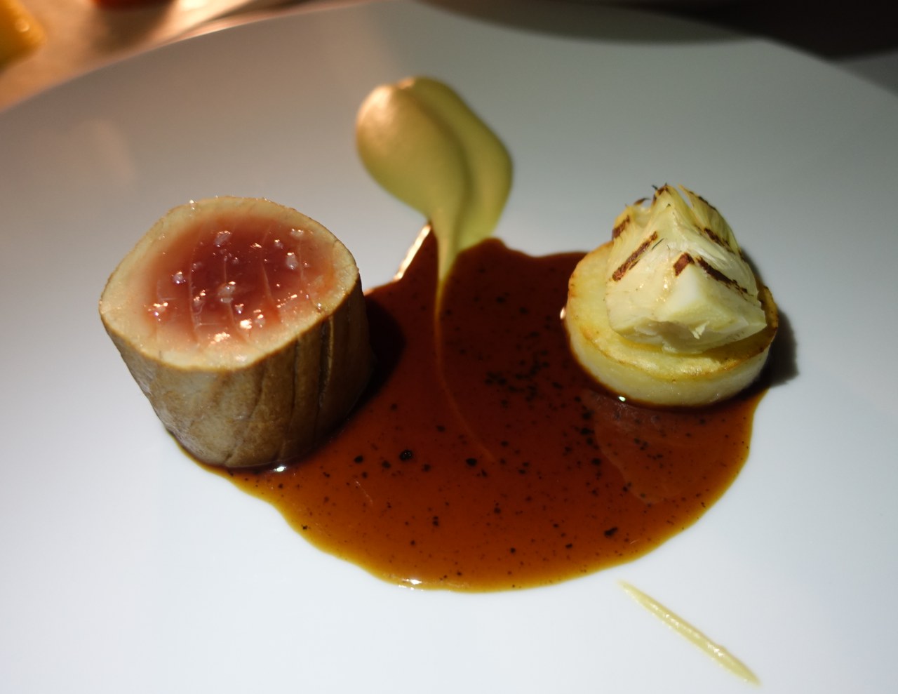 Yellowfin Tuna with Truffled Teriyaki Sauce, Aragu Review, Velaa, Maldives