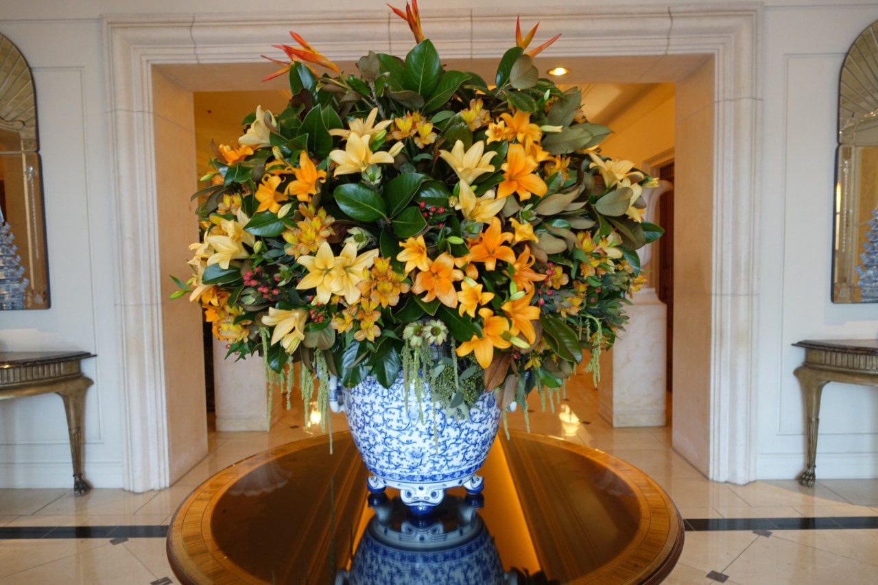 Lobby Flowers, The Peninsula Beverly Hills Review