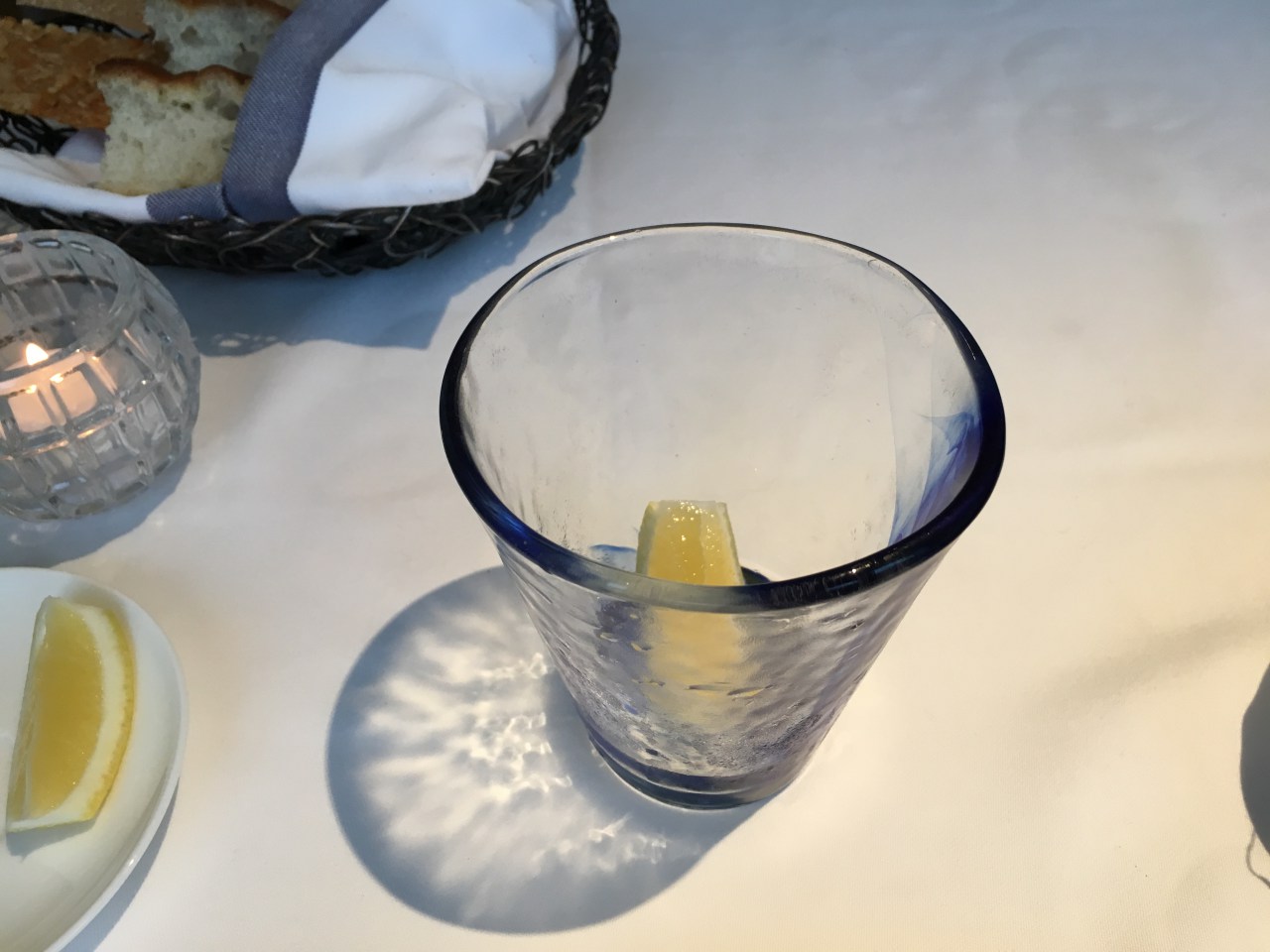 Empty Water Glass, The Belvedere