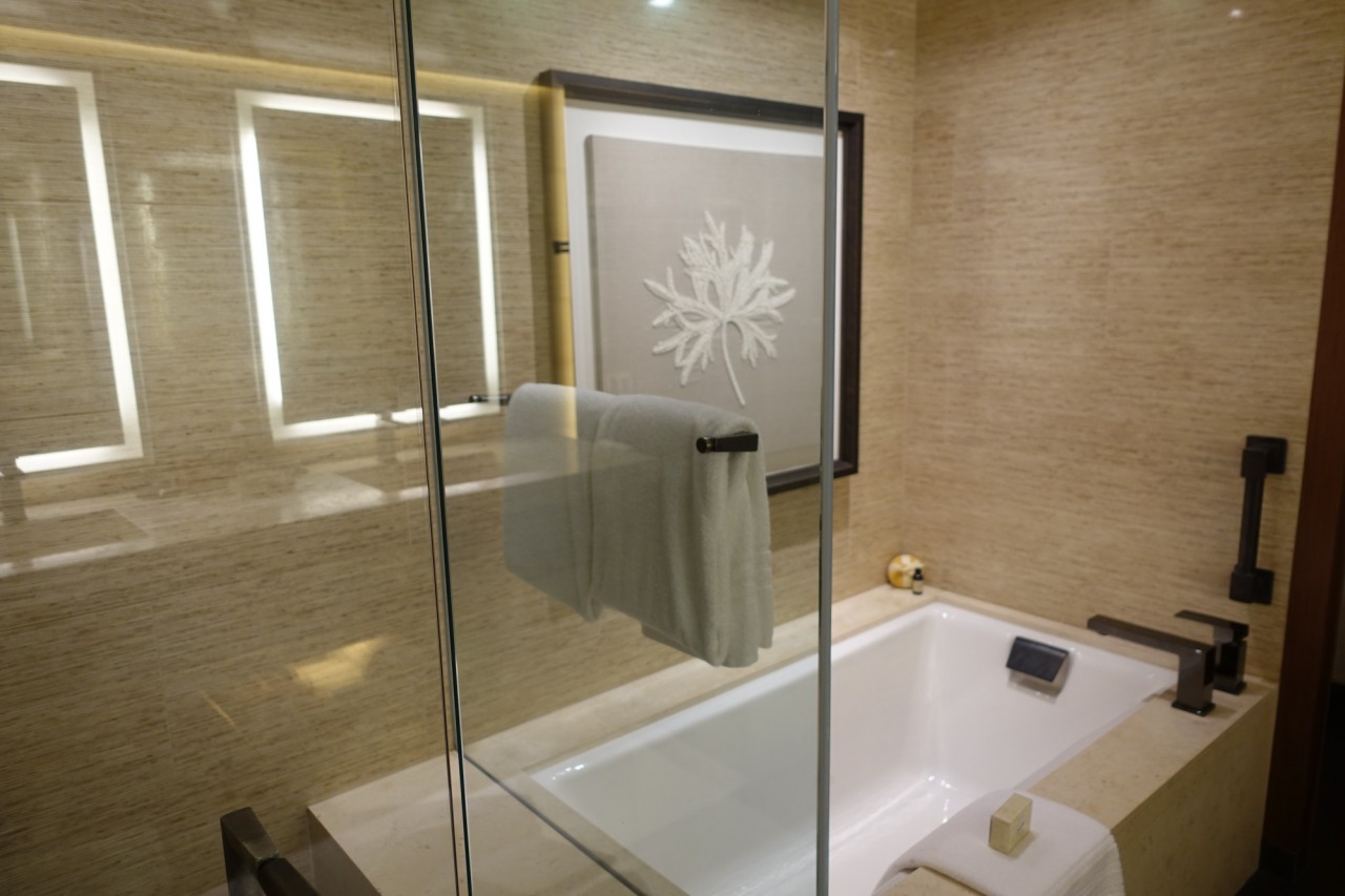 Four Seasons Lanai Review: Bathroom with Rain Shower and Separate Bathtub