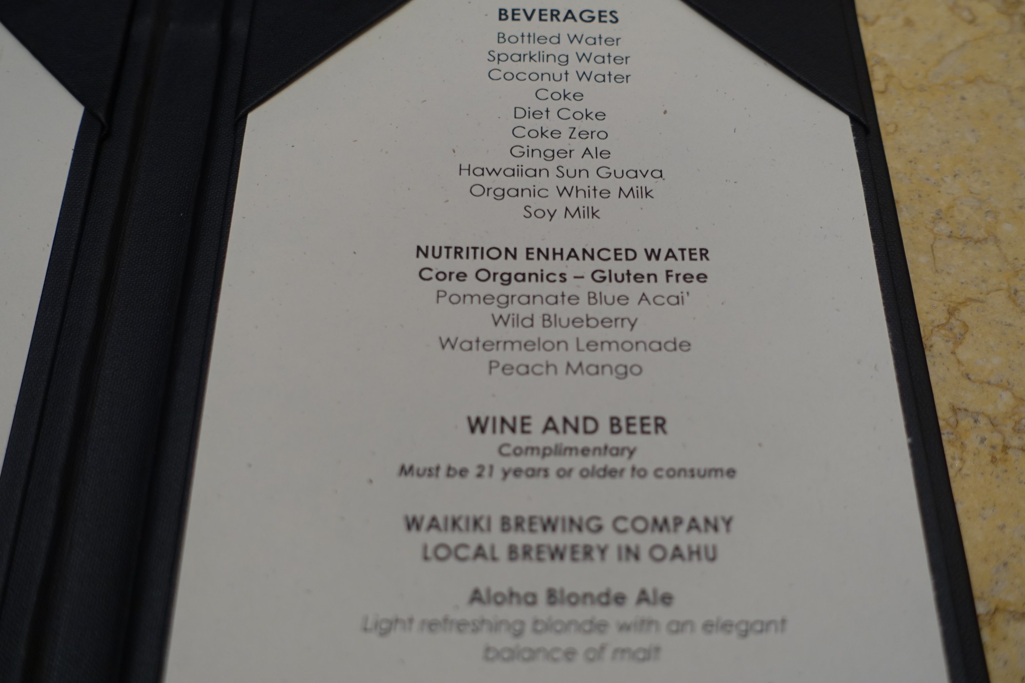 Four Seasons Lanai Lounge Drink Menu